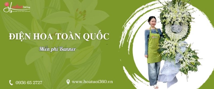 đặt hoa chia buồn màu trắng đẹp, giá tốt tại Hoa Tươi 360