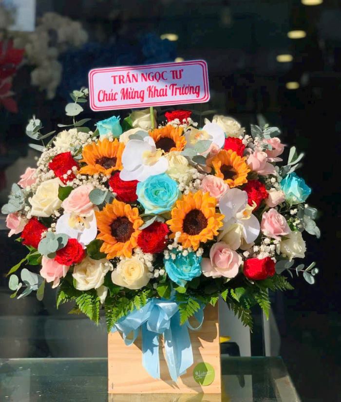 Mẫu hoa khai trương mix nhiều loại tại Hoa Tươi 360