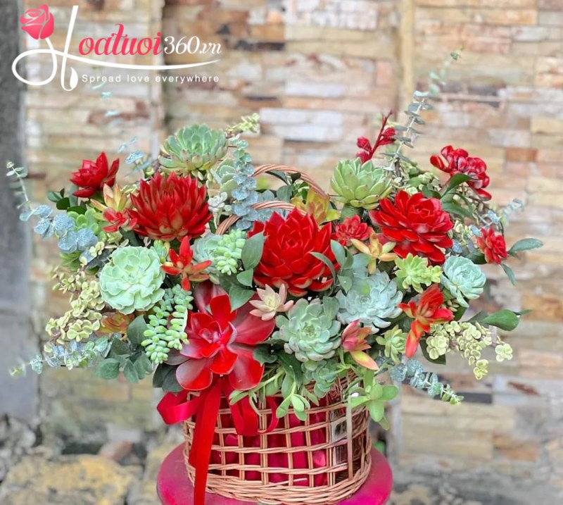 Giỏ sen đá Ngọn Đuốc Soi Đường