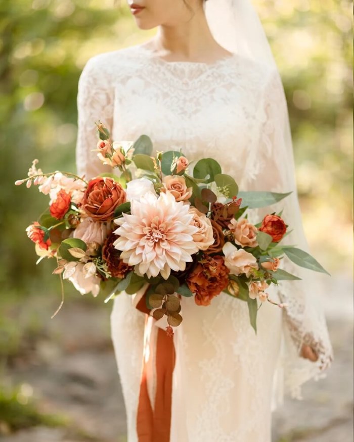 Hoa cưới cô dâu cầm tay phong cách rustic