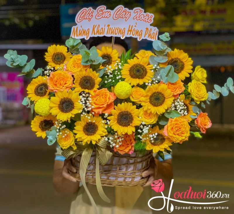 Hoa hướng dương tặng khai trương