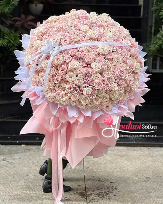Bó hoa hồng 999 bông - Trọn đời bên em