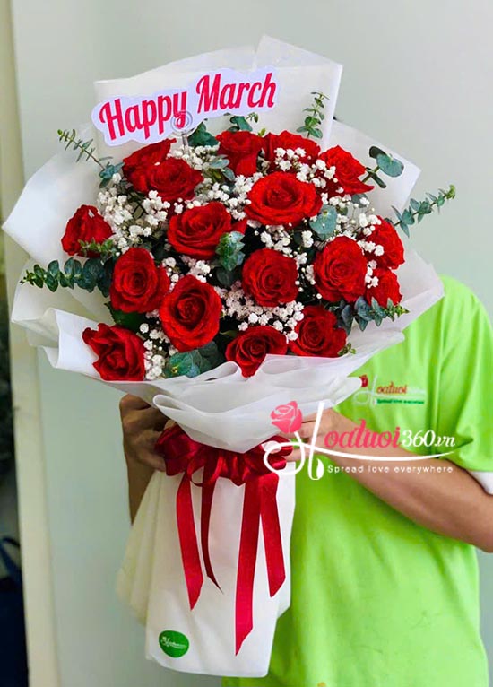 Bó hoa hồng đỏ - Ngày của yêu thương