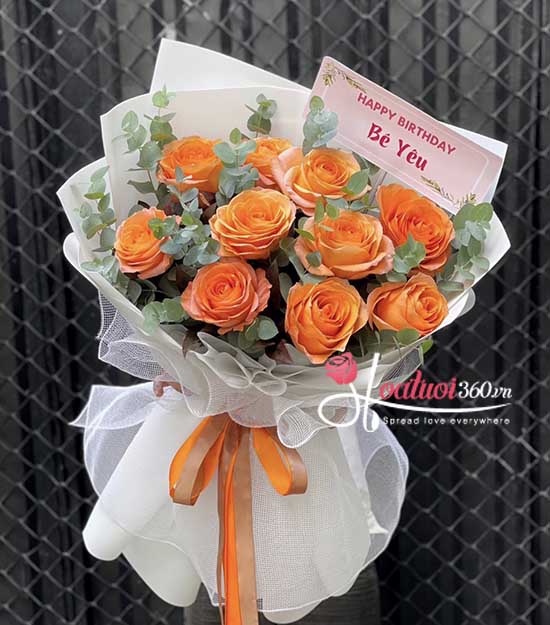 vBó hoa hồng Ecuador - Ánh dương rực rỡ