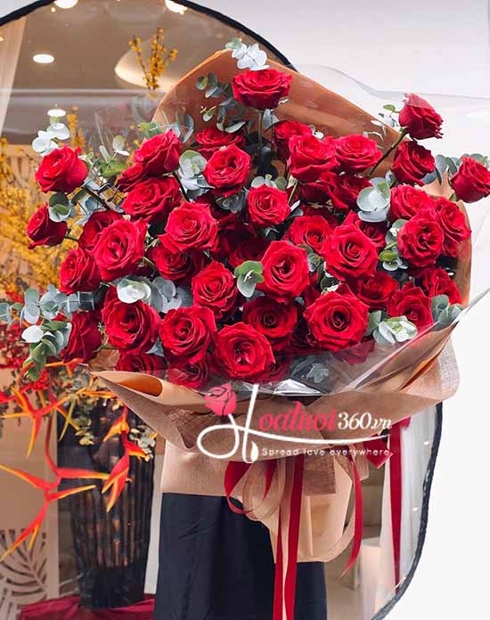 Bó hoa hồng Ecuador - Tình ta rực rỡ