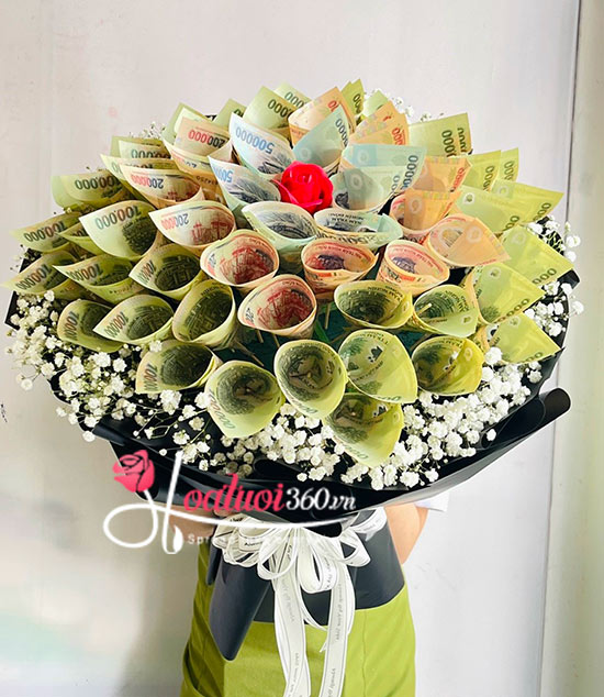 Bó hoa bằng tiền - Hàng ngàn hàng vạn