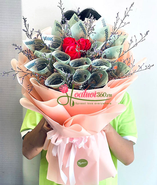 Bó hoa bằng tiền - Hạnh phúc đôi ta