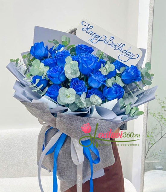 Bó hoa hồng Ecuador xanh - Đại dương mênh mông