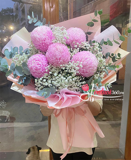 Bó hoa cúc mẫu đơn - Phép màu hạnh phúc