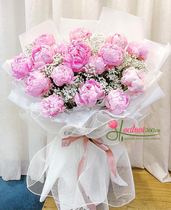 Bó hoa mẫu đơn - Thế giới tươi đẹp