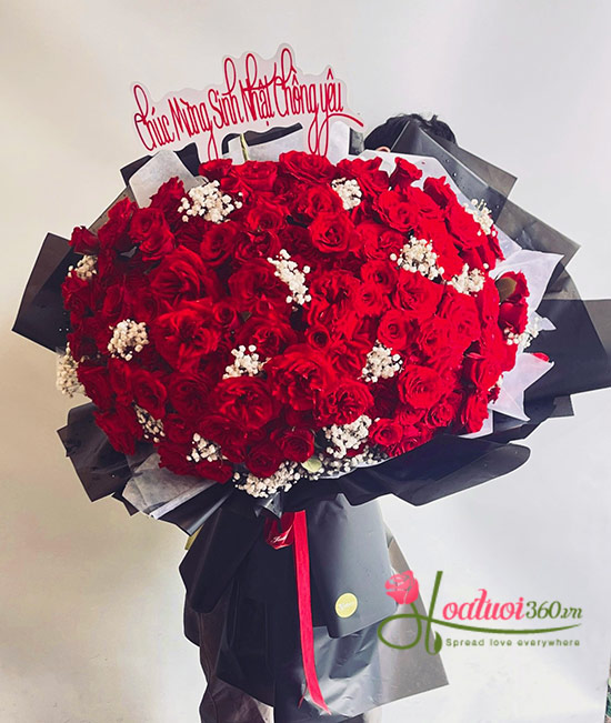 Bó hoa hồng đỏ - Tình yêu của em