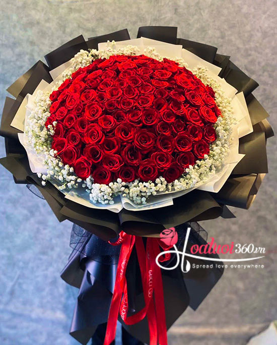 Bó hoa hồng đỏ - Yêu em