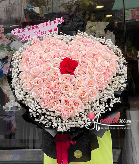 Bó hoa sinh nhật - Yêu em rất nhiều