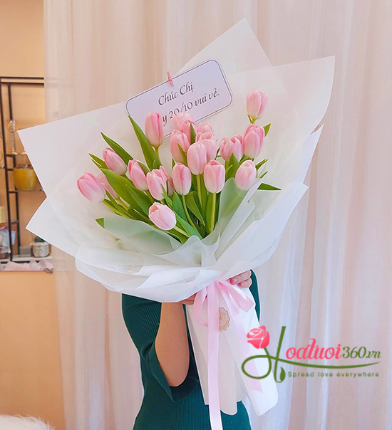 Bó hoa tulip hồng - Thích thích thương thương