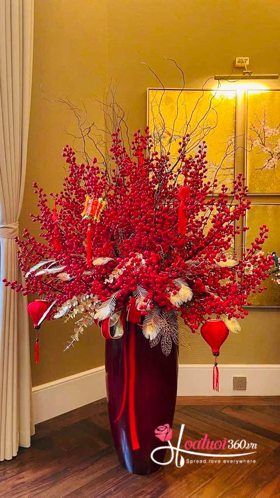 Bình hoa đào đông - Phúc lộc đầu năm