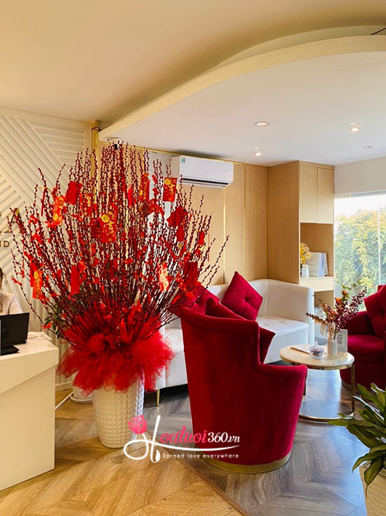 Bình hoa nụ tầm xuân - Phúc như ý