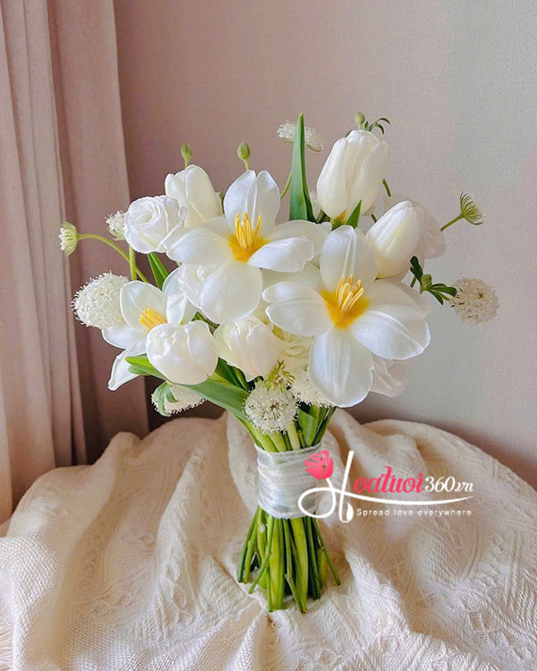 Bó hoa cưới Tulip - Ngày tuyệt vời nhất