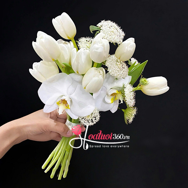 Bó hoa cưới Tulip - Nơi này có anh