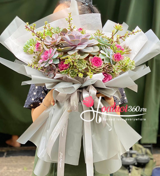 Bó hoa sen đá - Hạnh phúc tuyệt vời