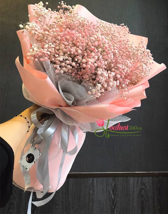 Bó hoa baby hồng - Chiều hồng Bó hoa baby hồng - Chiều hồng