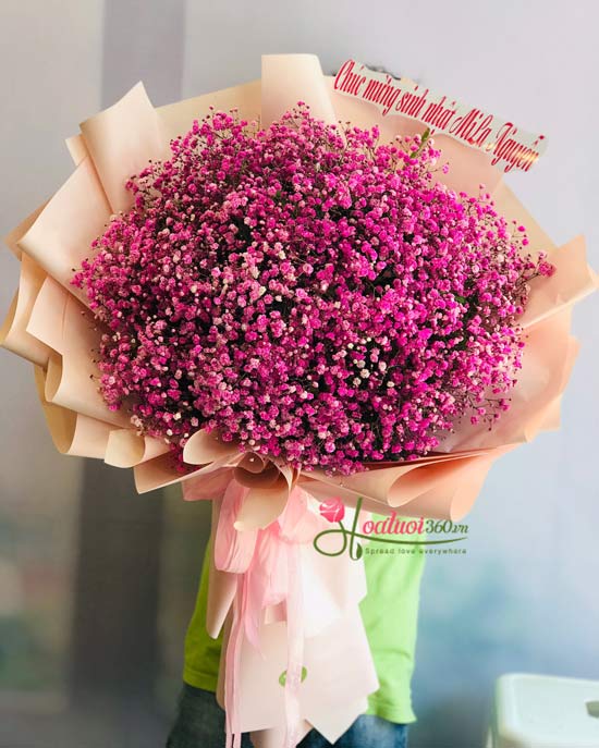 Bó hoa baby hồng - Một chút yêu thương Bó hoa baby hồng - Một chút yêu thương