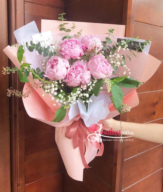 Bó hoa mẫu đơn hồng - Concern Bó hoa mẫu đơn hồng - Concern