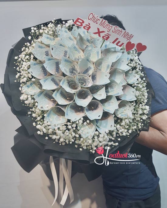 Bó hoa bằng tiền - Niềm vui nhân đôi