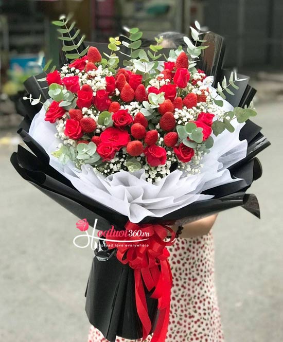 Bó hoa dâu tây - Trọn vị ngọt Bó hoa dâu tây - Trọn vị ngọt