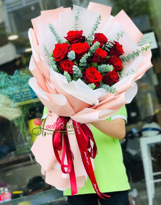 Bó hồng đỏ Ecuador - Ngày chung vui Bó hồng đỏ Ecuador - Ngày chung vui