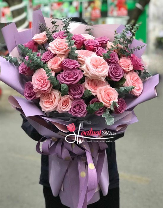 Bó hoa hồng Ohara - Ngây thơ