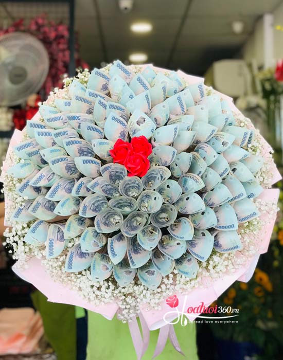 Bó hoa bằng tiền - Tinh chung đôi Bó hoa bằng tiền - Tinh chung đôi