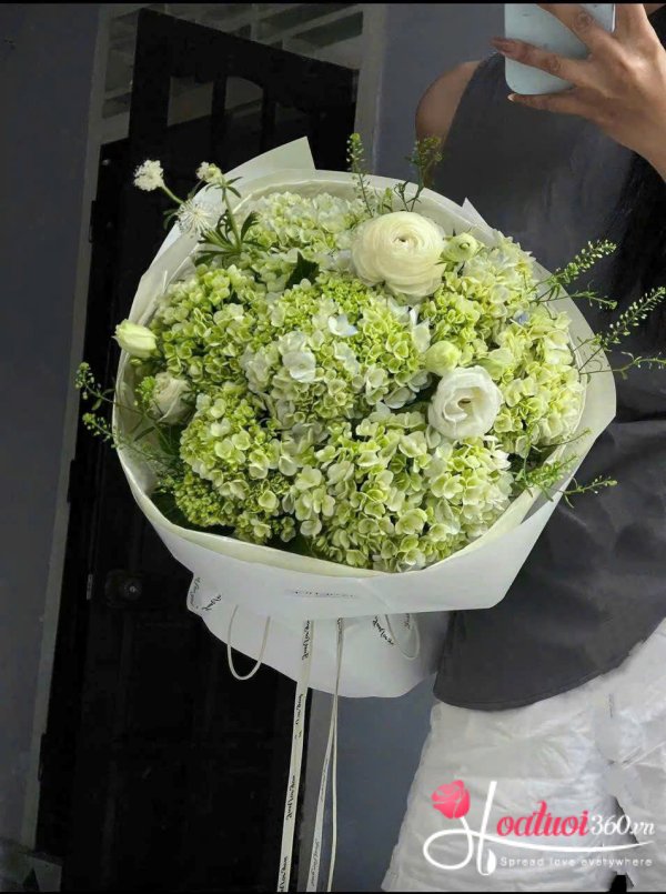 Bó hoa cẩm tú cầu - Tình lam