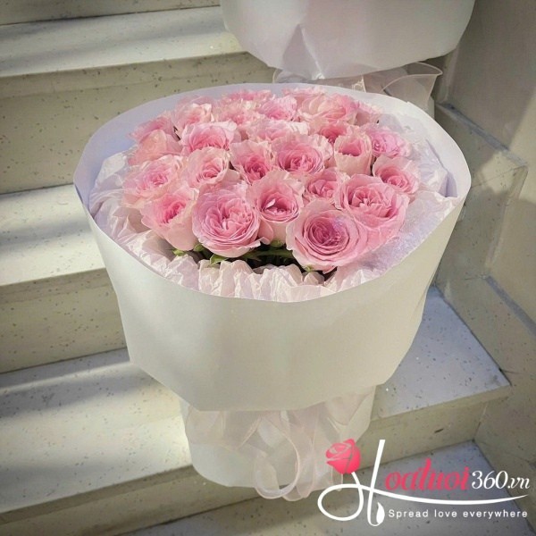 Bó hoa sinh nhật - Mây hồng