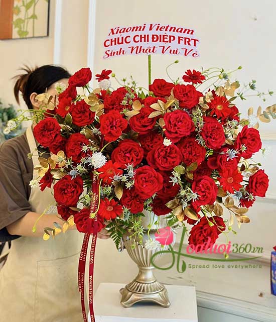 Bình hoa chúc mừng - Lời chúc thăng hoa