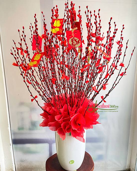 Bình hoa nụ tầm xuân - Đại phú đại tài