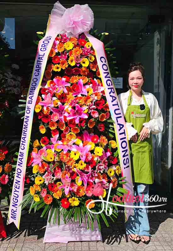 Kệ hoa khai trương Hàn Quốc - Cát tài cát lộc