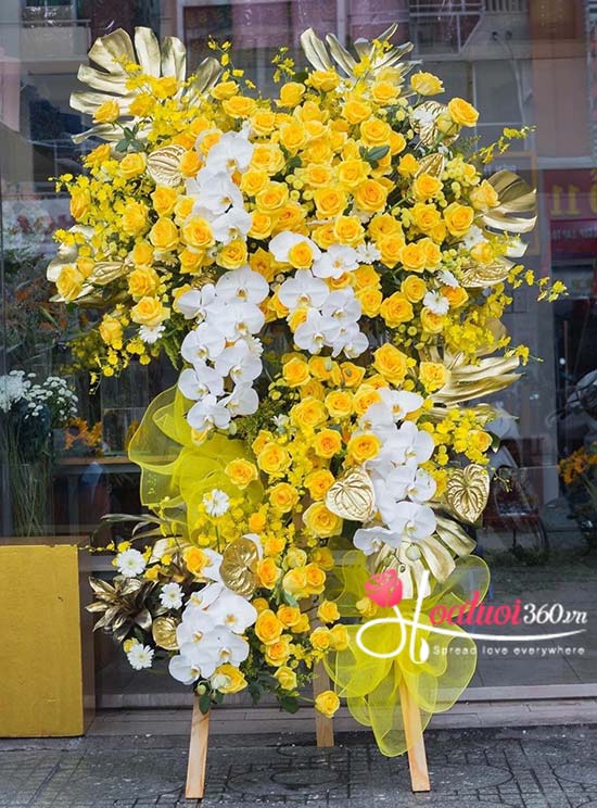 Kệ hoa khai trương - Bách phát bách trúng