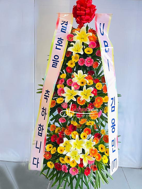 Kệ hoa khai trương Hàn Quốc - Doanh dư đắc lợi