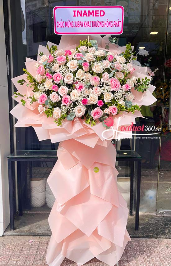 Kệ hoa khai trương - Kinh doanh phát đạt