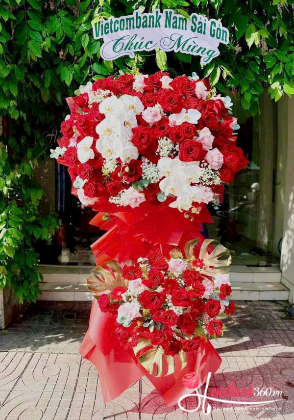 Kệ hoa khai trương - Phát lộc song hỷ