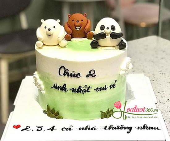 Bánh sinh nhật - Tình trong tim tại hoa tươi 360