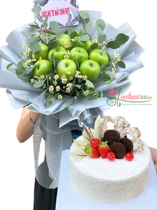 Combo hoa và bánh kem - Êm đềm tại Hoa tươi 360