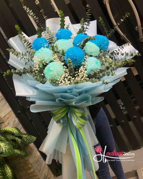 Bó cúc mẫu đơn xanh - Bồng bềnh Bó cúc mẫu đơn xanh - Bồng bềnh