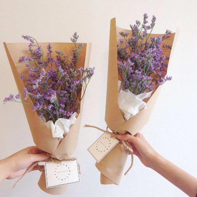 vẻ đẹp hoa baby tím khô